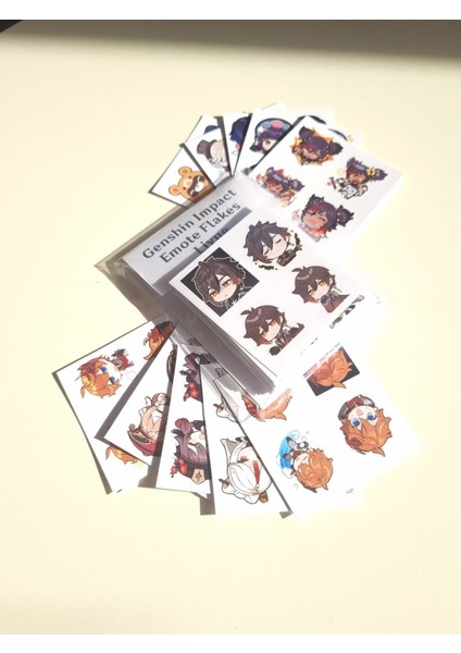 Genshin Impact Bütün Uluslar Emote Sticker Seti modelleri