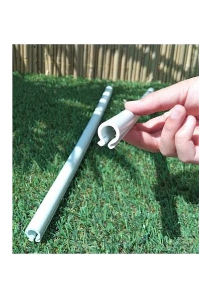 10 Adet 3 mt Uzunluk Yuvarlak Klips 8mm Sera Naylonu Tutturucu Klips