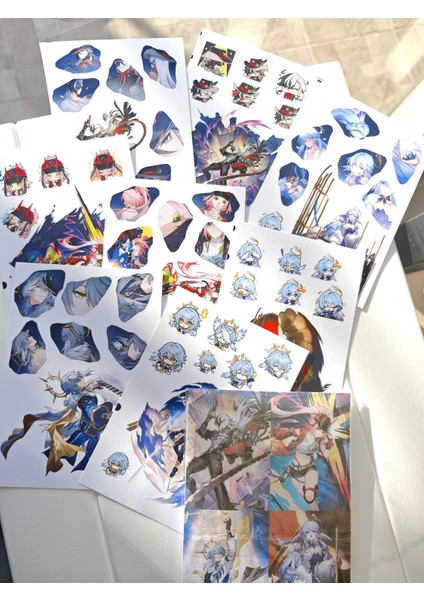 Honkai Star Rail Sunday , Robin , Boothill , Rappa Sticker Seti (1 Paket 58ADET Sticker)