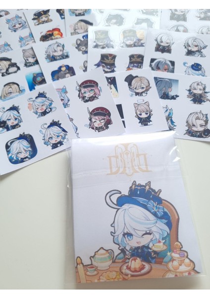 Genshin Impact Fontaine Sticker Seti modelleri
