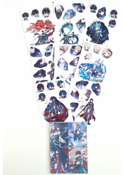 Honkai Star Rail Dan Heng, Dan Heng Imbibitor Lunae, Blade, Yanqing Sticker Seti
