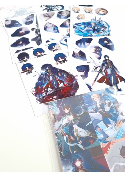 Honkai Star Rail Dan Heng, Dan Heng Imbibitor Lunae, Blade, Yanqing Sticker Seti fiyatları