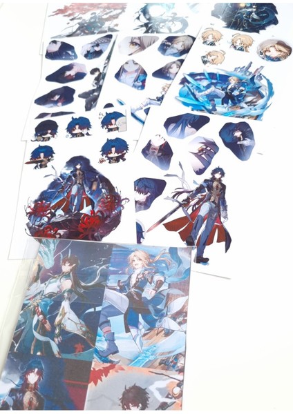Honkai Star Rail Dan Heng, Dan Heng Imbibitor Lunae, Blade, Yanqing Sticker Seti modelleri