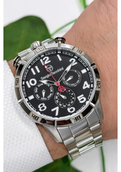Çelik Kordon&kasa Erkek Kol Saati Gümüş-Siyah ST.1.10184-1 ZMST001