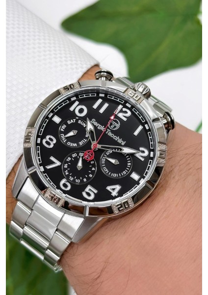 Çelik Kordon&kasa Erkek Kol Saati Gümüş-Siyah ST.1.10184-1 ZMST001 fiyatları