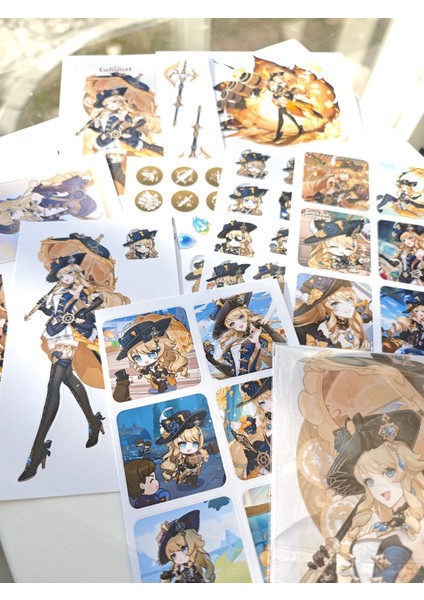 Genshin Navia Sticker Seti (1 Paket 55 Adet Sticker) modelleri