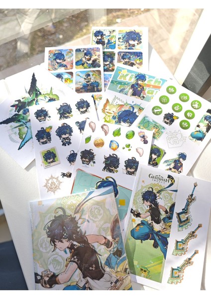 Genshin Kinich Sticker Seti (1 Paket 55 Adet Sticker) fiyatları