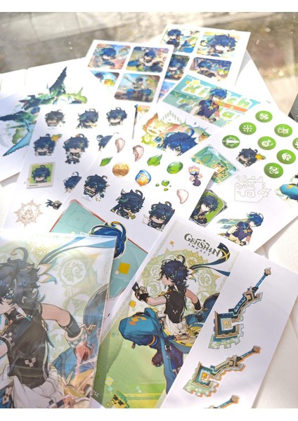 Genshin Kinich Sticker Seti (1 Paket 55 Adet Sticker) fırsatları