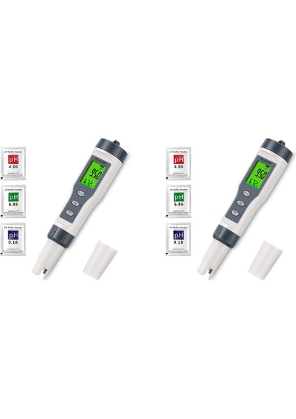 Su Için 2x 3 Arada 1 Dijital Ph Metre, Tds/ph/sıcaklık Ölçer, Içme Suyu Için Su Testi Cihazı, Yüzme Havuzu, Hidroponik (Yurt Dışından)