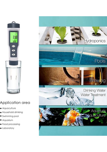 Su Için 2x 3 Arada 1 Dijital Ph Metre, Tds/ph/sıcaklık Ölçer, Içme Suyu Için Su Testi Cihazı, Yüzme Havuzu, Hidroponik (Yurt Dışından) modelleri
