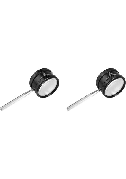 2x 35X El Tipi Büyüteç Metal Yüksek Berraklık Okuma Büyütme Cam Taşınabilir Loupe Mücevher Büyüteç, Yaşlılar Için (Yurt Dışından)