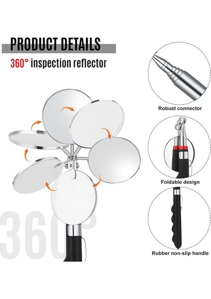 Teleskopik Denetimmirror, 30 Inçlik Mekanikmirror Aracı, Denetim Altında Retractable Araç (Yurt Dışından) modelleri