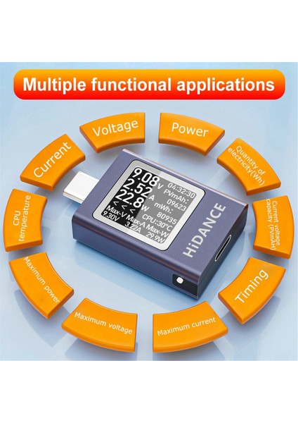 HDC-085C Dc 4.5-50V 0-12A Pd3.1 Çok Fonksiyonlu Dijital Ekran Dcvoltage Amperteter Güç Ölçer C Tip C Hücre Şarj Test Cihazı (Yurt Dışından) indirimleri