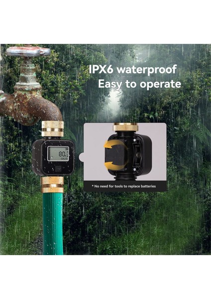 Su Akışı Ölçer Ipx6 Pirinç Giriş Ipli Su Geçirmez Dış Bahçe Hortumu Hortumu Su Deposu Çim Sprinkler B (Yurt Dışından) indirimleri