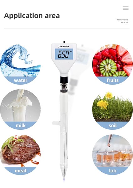 PH-98211 Dijital Çok Amaçlı Ph Metre Astıder Meter Ph Test Cihazı Beyaz Arka Işıklı Toprak Ölçer Test Cihazı (Yurt Dışından) fiyatları