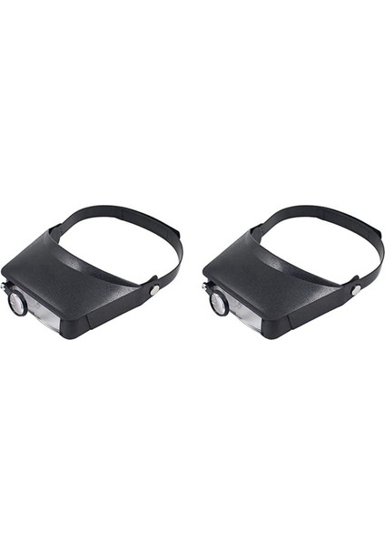 2pcs Slimline Kafa Bandı Büyüteç 6 Lensli, Baş Monte Okuma Büyütme Cam 1.5X/3X/9.5X/11X Destekli Onarımı (Yurt Dışından)