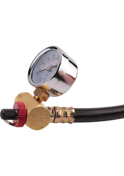 Gauge Hava Tank Valf Kiti, 2 Inç Basınç Göstergesi 1/8 Inç Npt, 4 Ft Hava Hortumu 1/4 Inç Düğmeli Hava Tankı Manifoldu ile Gel (Yurt Dışından)