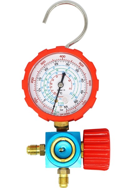 800PSI Soğutucu Manometre Koşul Basınç Göstergesi Gösterge Manometre Valfi R410A R22 R134A R404A (Yurt Dışından)