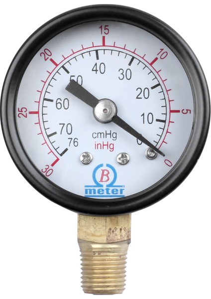 Erkek Dişli Pnömatik Hava Vakum Basınç Göstergesi 30/0hg (Yurt Dışından)