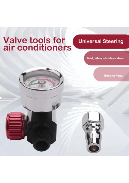5pc 1/4 Inç Bsp Mini Hava Regülatör Valf Aracı Dayanıklı Küçük Kuyruk Basınç Göstergesi 48 x 60MM Püskürtme Aracı Için Nozul ile (Yurt Dışından)