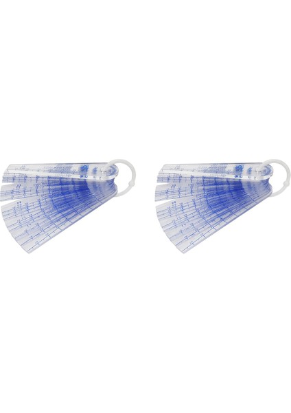2x Plastik Feeler Gauge 0.05MM Ila 3mm Metrik Boşluk Ölçme Aracı 21 Yaprak (Yurt Dışından)