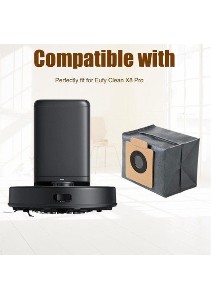 12 Paket Yedek Toz Torbaları Eufy X8 Pro Robot Vakum Kendi Üzerinde Boş Olan Istasyon Aksesuarı (Yurt Dışından) fiyatları