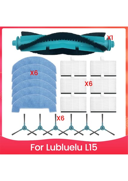 Lubuelu L15 Robot Vakum Süpürücü Ana Yan Fırça Hepa Filtresi (Yurt Dışından)