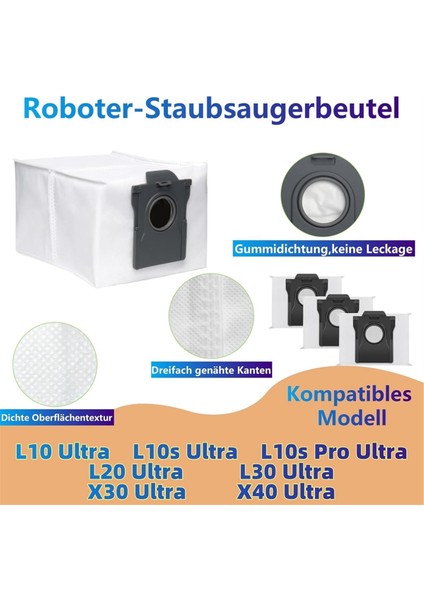 Dream D10 Plus Gen 2/L10S Ultra Gen 2/L40 ULTRA/X40 Ultra Vakum Süpürge Tek Kullanımlık Toz Torbaları Için (Yurt Dışından) fırsatları