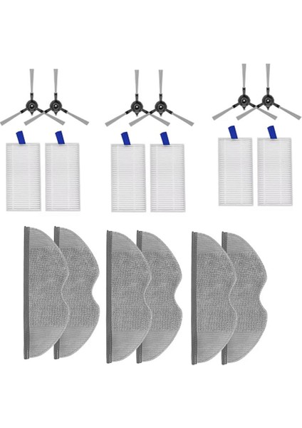 Xiaomi Için 18 Pcs E5 / C108 Süpürme Robot Aksesuarları Temizleyici Parçalar Değiştirme Ana Yan Fırça Fırlatma Filtre Seti Toz Çantası (Yurt Dışından) fırsatları