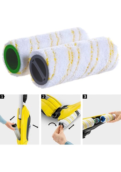 Karcher Fc7 Fc5 Fc3 FC3D Ewm2 Için Mikrofiber Rulo Seti Elektrikli Sert Zemin Temizleyici 2.055-007.0/2.055-006.0 Sarı (Yurt Dışından) fiyatları