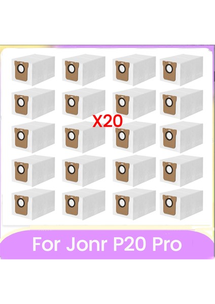 Jonr P20 Pro Robot Vakum Süpürge Parçaları Dokunamayan Toz Toplama Çantaları Için Yedek Toz Çantası 20 Pcs (Yurt Dışından)