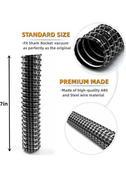 Köpekbalığı Roket HV300, HV301, HV302, HV320, HV321 Vakum Süpürge Değiştirme Alt Kanal Hortumu 6X1.25INCH Için 2pcs Alt Hortum (Yurt Dışından) fiyatları