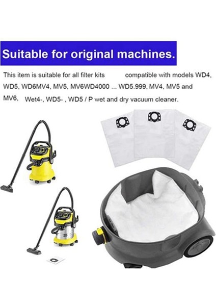 Karcher Mv4 Mv5 Mv6 Wd4 Wd5 Wd6 Vakum Süpürge 2.863-005.0 Hepa Filtre Yedek Parçaları (Yurt Dışından) modelleri