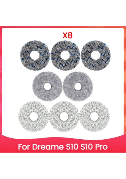 8pcs Paspas Pedler Dreame S10 S10 Pro Robot Vakum Temizleyici Mop Bez Aksesuarları Yedek Parçalar (Yurt Dışından)