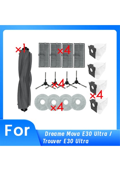 Dreame Mova E30 Ultra / Troiver E30 Ultra Süpürme Robot Temizlik Parçaları Değiştirme (Yurt Dışından)
