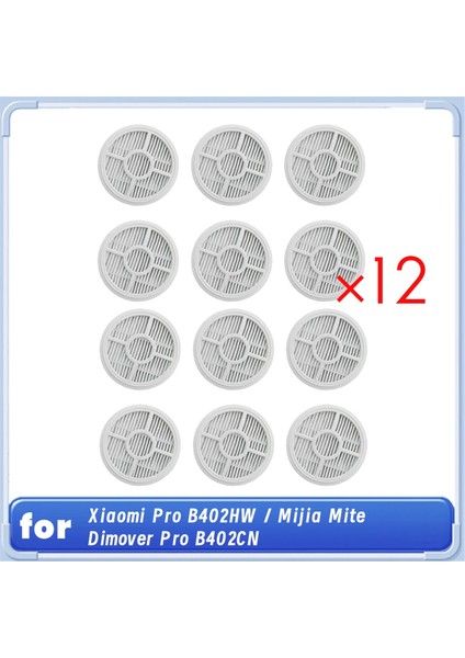Xiaomi Tozu Için 12 Pc Filtresi Vakum Süpürge Pro B402HW / Mıjıa Mıte Repover Pro B402CN Aksesuar Parça (Yurt Dışından)