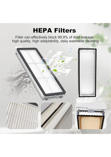 Roborock Qrevo Curve/qrevo EDGE/P20 Pro Roller Yan Fırçalar Hepa Filtre Mop Bez Tuz Torbaları Yedek Parçalar (Yurt Dışından) fırsatları