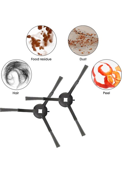 Dreame Mova M1 / ​​troiver M1 Temizlik Parçaları Değiştirme Için 6 Pcs Yan Fırça (Yurt Dışından) indirimleri