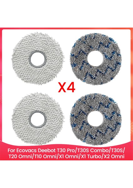 Ecovacs Deebot T30 Pro / T30S Combo / T30S / T20 Omnı / T10 Omnı / X1 Omnı / X1 Turbo / X2 Omnı Parçaları Için Paspas Pedleri (Yurt Dışından)