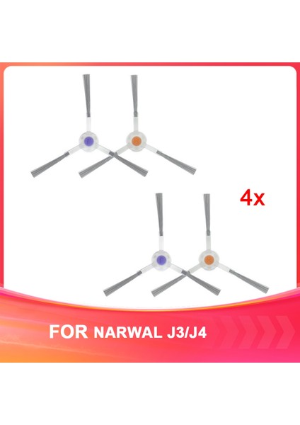 Narwal J3/j4 Yan Fırça Sarf Malzemeleri Süpürücü Aksesuarları Için (Yurt Dışından)