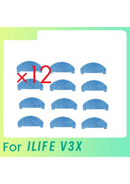 Ilıfe V3X Robot Vakum Süpürge Parçaları Değiştirme Için 12 Pc Temizlik Rags (Yurt Dışından)