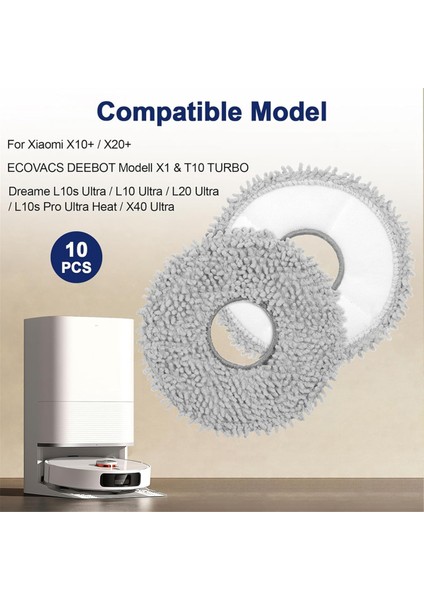 Dream L10S Ultra / L10 Ultra / L20 Ultra / L10S Pro Ultra Isı / X40 Ultra X10+ / X20+ Vakum Süpürge Parçası Için Paspas Pedleri (Yurt Dışından) modelleri