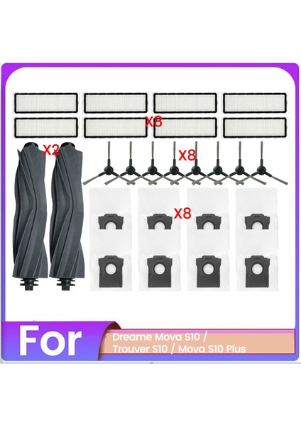 26PCS Dreame Mova S10 Sorun S10 Mova S10 Plus Vakum Süpürge Yedek Parçaları (Yurt Dışından)