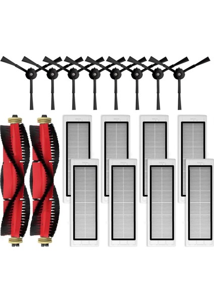 Xiaomi 1s SDJQR01RR, SDJQR02RR, SDJQR03RR / Roborock E3 S4 S5 S50 S6 Maksimum Parçalar Aksesuarları Ana Yan Fırça Filtreleri (Yurt Dışından)