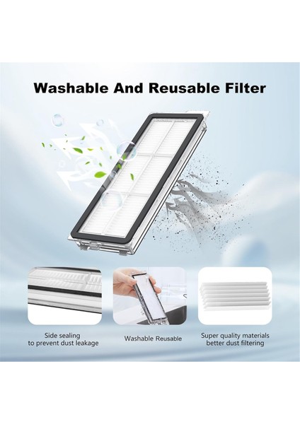 Roborock Için 22PCS Qrevo S, Qrevo Pro, Qrevo Maxv Robot Vakum Süpürge Parçaları Ana Fırça Yan Fırça Hepa Filtre Toz Çantası (Yurt Dışından) modelleri