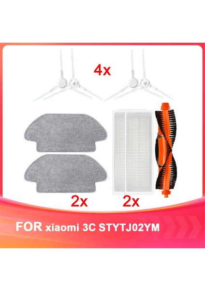 Xiaomi Sweeper ve Mop 3c Aksesuarları Için Uygun STYTJ02YM Süpürücü Yedek Kit Değiştirme Malzemeleri (Yurt Dışından)