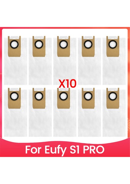 10PCS Eufy S1 Pro Robot Vakum ve Posta Aksesuarları Için Toz Çanta Kiti Yedek Gelişmiş Filtrasyon Teknolojisi (Yurt Dışından)