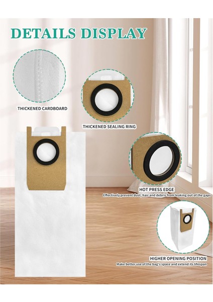 10PCS Eufy S1 Pro Robot Vakum ve Posta Aksesuarları Için Toz Çanta Kiti Yedek Gelişmiş Filtrasyon Teknolojisi (Yurt Dışından) fiyatları