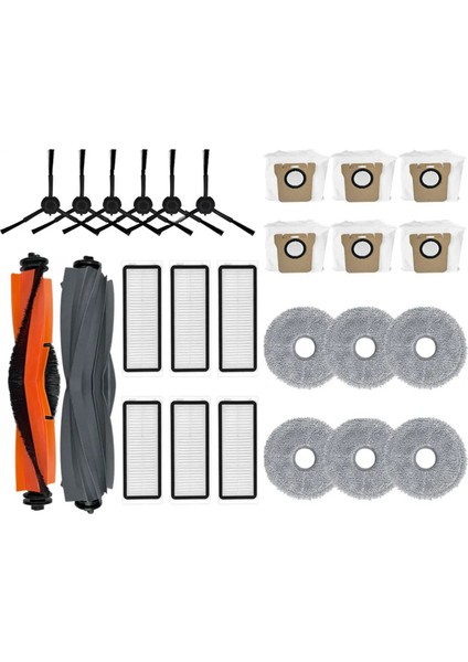 Dreame Bot L20 Ultra / L20 Ultra Tam Vakum Parçaları Ana Yan Fırça Hepa Filtre Mop Bez Bezi Toz Torbası (Yurt Dışından)