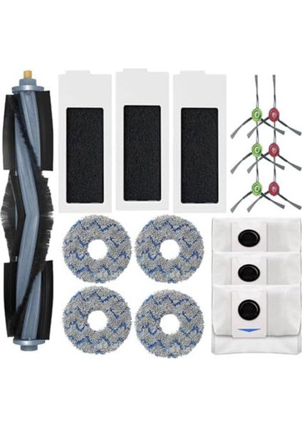 Ecovacs Için Yedek Parçalar Deebo T20 T10 X1 Omni Turbo Serisi Robot Vakum Ana Fırça Posta Pad Toz Çanta Aksesuarları (Yurt Dışından)